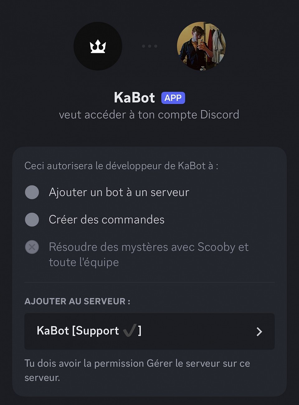 Invitation de KaBot